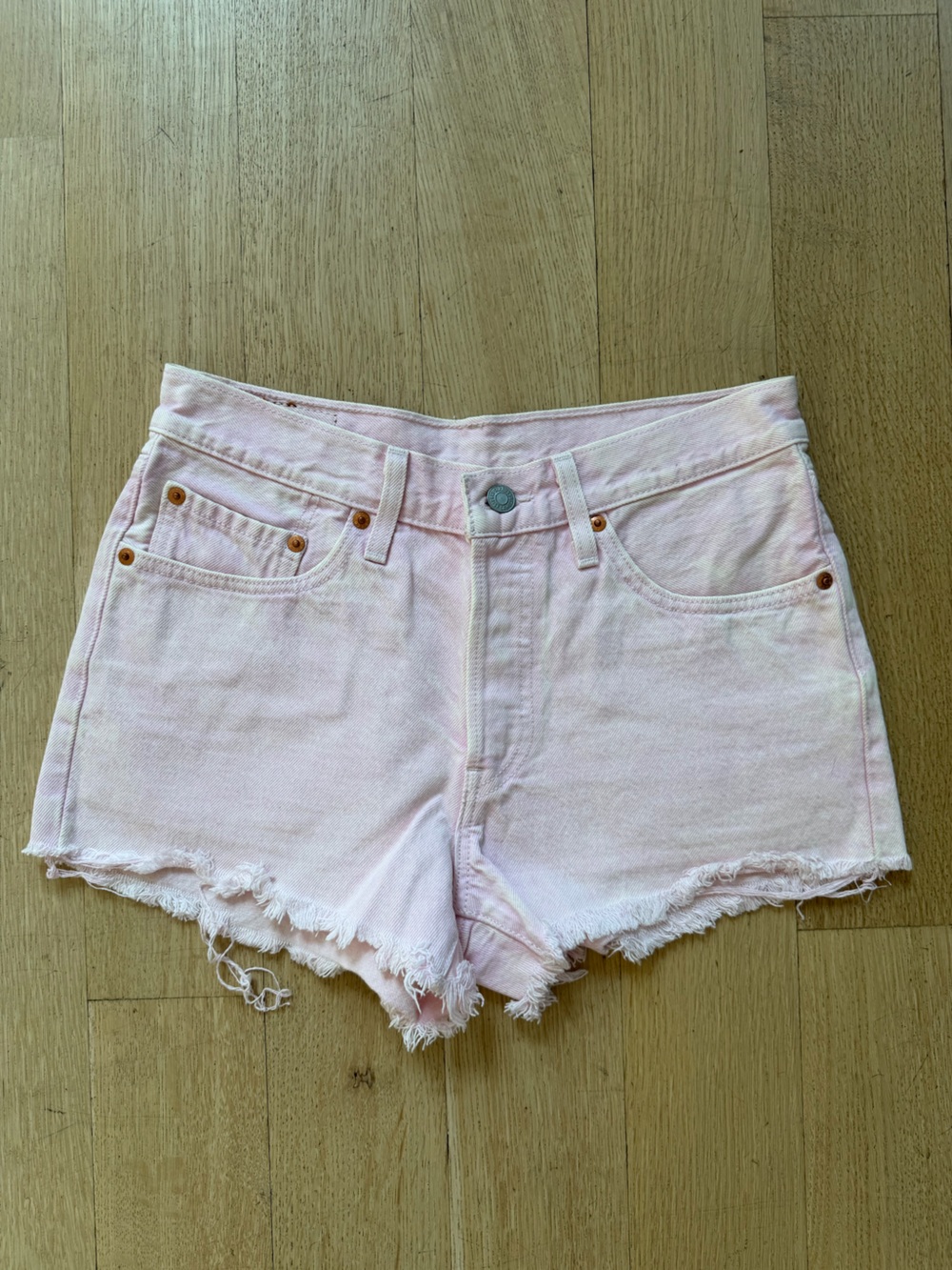 Levi’s Denim Cutoff Shorts Light Pink size 26